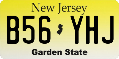 NJ license plate B56YHJ