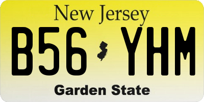 NJ license plate B56YHM
