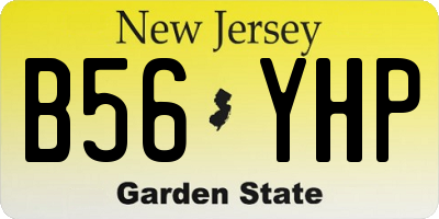 NJ license plate B56YHP