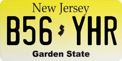 NJ license plate B56YHR
