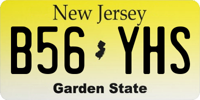 NJ license plate B56YHS