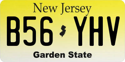 NJ license plate B56YHV