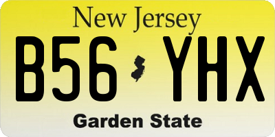 NJ license plate B56YHX