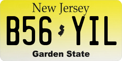 NJ license plate B56YIL