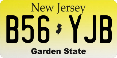 NJ license plate B56YJB