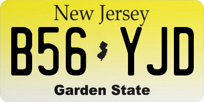 NJ license plate B56YJD