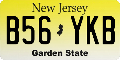 NJ license plate B56YKB