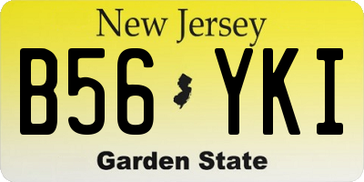 NJ license plate B56YKI