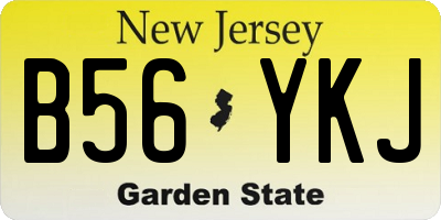 NJ license plate B56YKJ