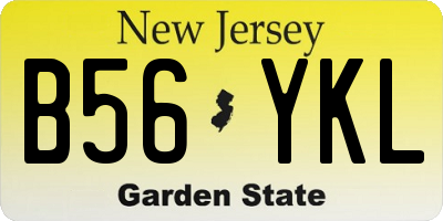 NJ license plate B56YKL
