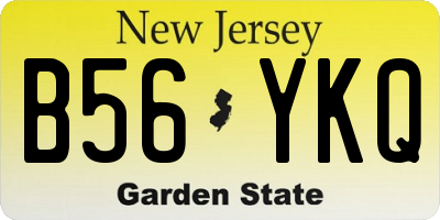 NJ license plate B56YKQ
