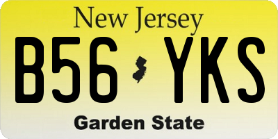 NJ license plate B56YKS