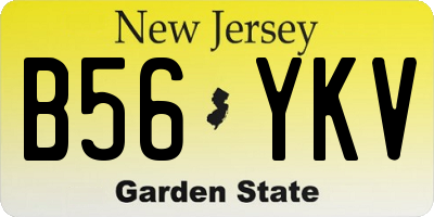 NJ license plate B56YKV