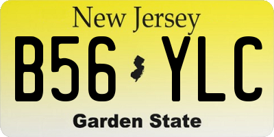 NJ license plate B56YLC