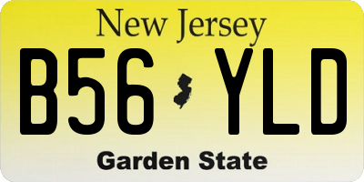 NJ license plate B56YLD