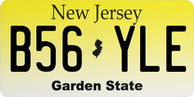 NJ license plate B56YLE