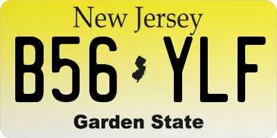 NJ license plate B56YLF