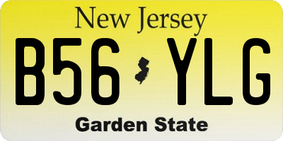 NJ license plate B56YLG