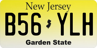 NJ license plate B56YLH