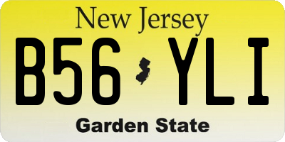 NJ license plate B56YLI