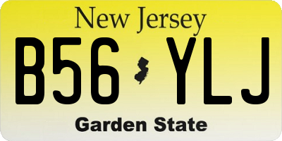 NJ license plate B56YLJ