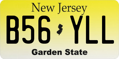 NJ license plate B56YLL