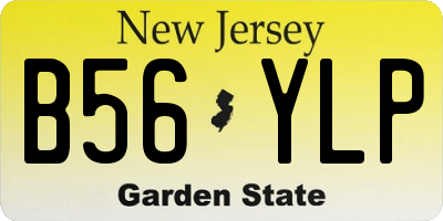 NJ license plate B56YLP