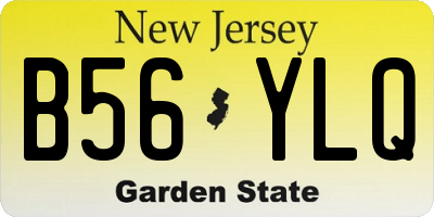 NJ license plate B56YLQ