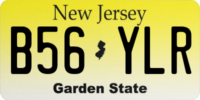 NJ license plate B56YLR