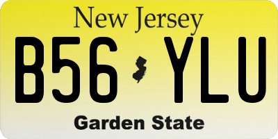 NJ license plate B56YLU