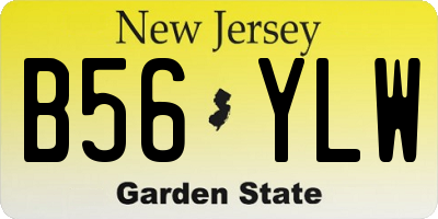 NJ license plate B56YLW