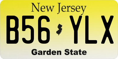 NJ license plate B56YLX