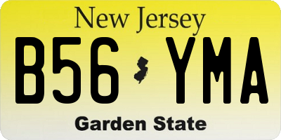 NJ license plate B56YMA