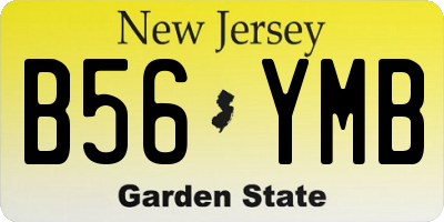NJ license plate B56YMB