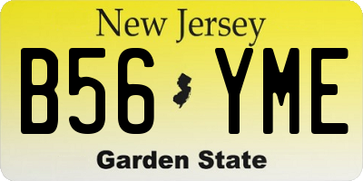 NJ license plate B56YME