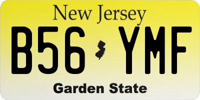 NJ license plate B56YMF