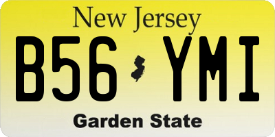 NJ license plate B56YMI