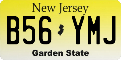 NJ license plate B56YMJ