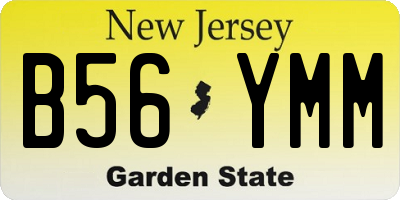 NJ license plate B56YMM