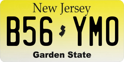 NJ license plate B56YMO