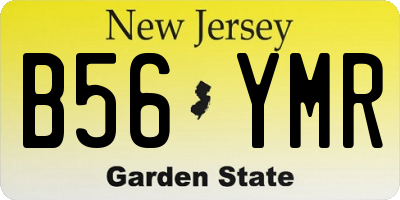 NJ license plate B56YMR