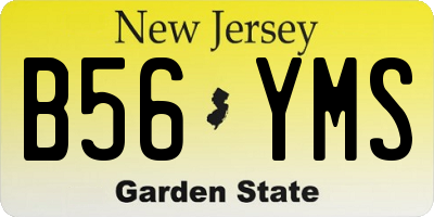 NJ license plate B56YMS