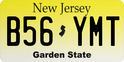 NJ license plate B56YMT