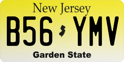 NJ license plate B56YMV