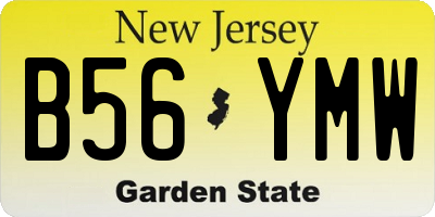 NJ license plate B56YMW