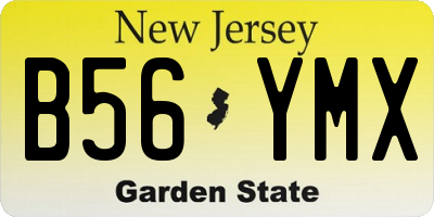 NJ license plate B56YMX