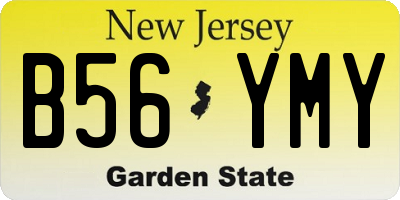 NJ license plate B56YMY
