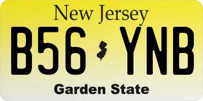 NJ license plate B56YNB