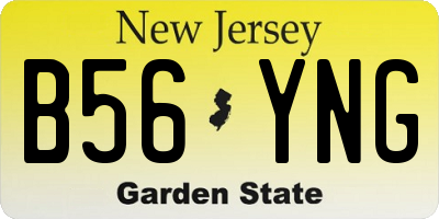 NJ license plate B56YNG