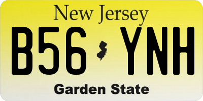 NJ license plate B56YNH